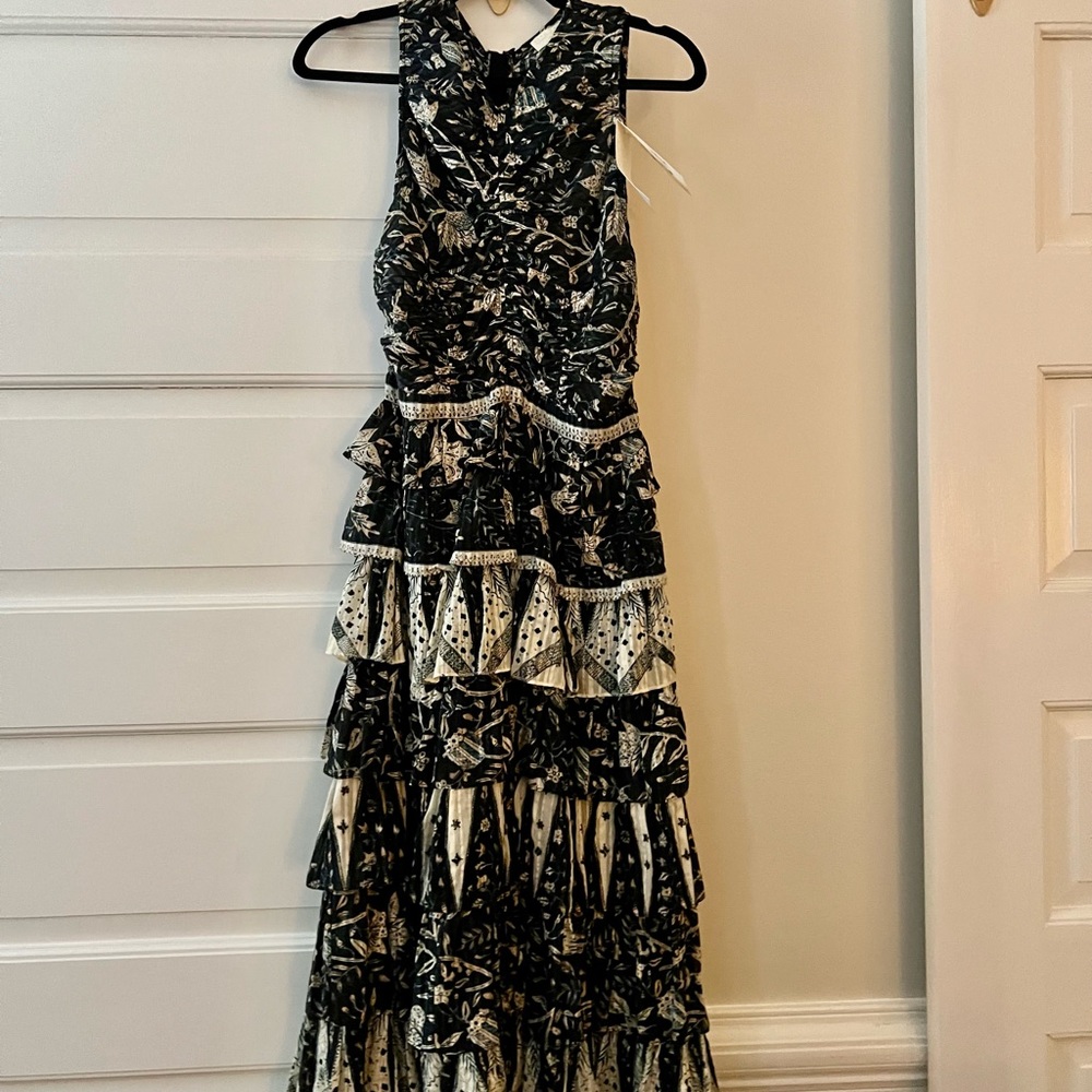 Ulla Johnson Ariah Tiered Printed Midi Dress